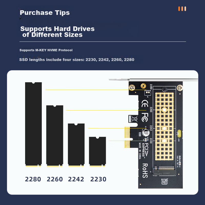 EB-LINK PCIe 4.0 X1 to M2 Expansion Card, Full-Speed Single-Port M.2 Interface,...