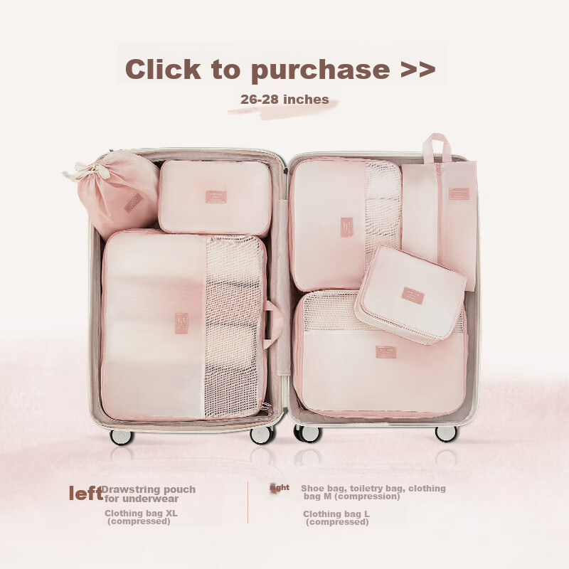 EACHY Travel Storage Bags, Compression Bags, Luggage Organizer, Suitcase Packing...