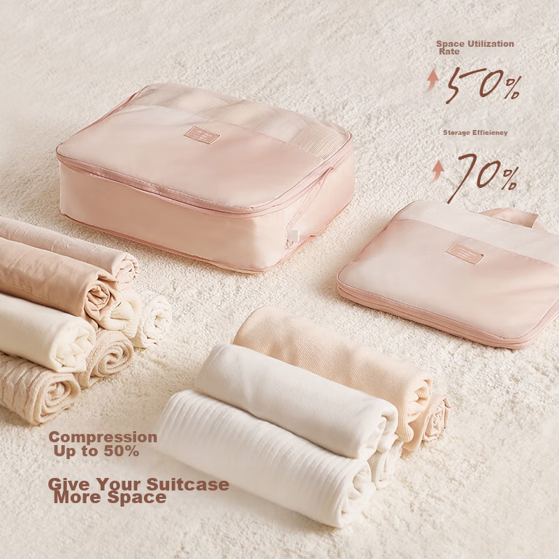 EACHY Travel Storage Bags, Compression Bags, Luggage Organizer, Suitcase Packing...