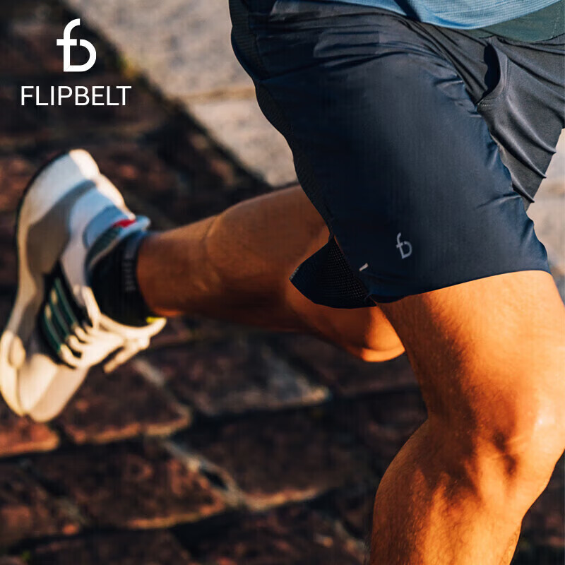 Flipbelt Men's Sports Waist Pack Shorts, Quick-Dry Fitness Track And Field Runni...