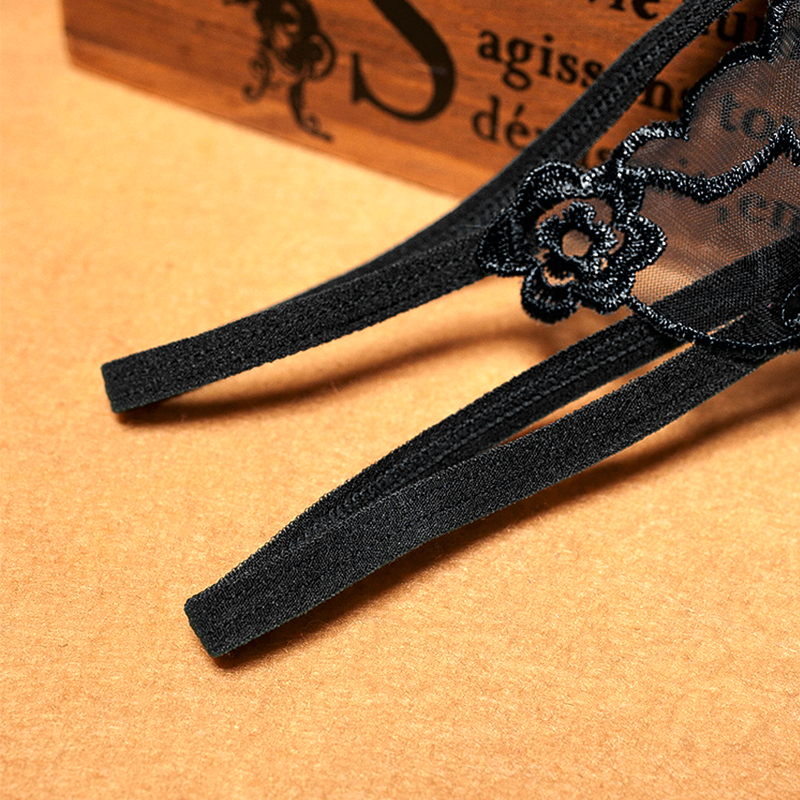 FitonTon 2-Pack Women's Sexy Lace Thong Underwear Low Waist T-Back Panties for G...