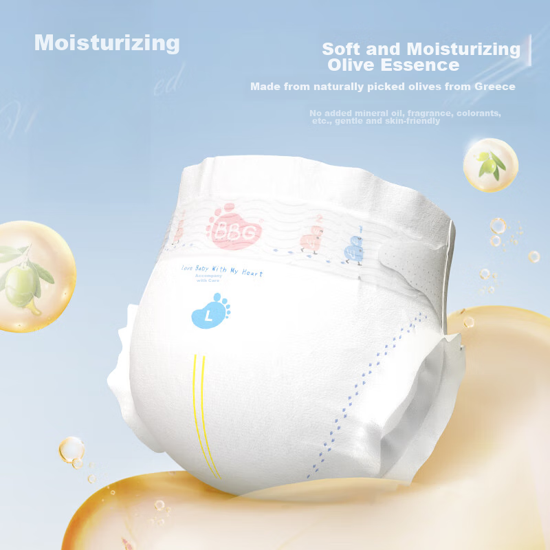 BBG Blue Core Soft Luxury Pull-Up Diapers, 4XL Size, 32 Pieces (≥18kg), Soft Gro...