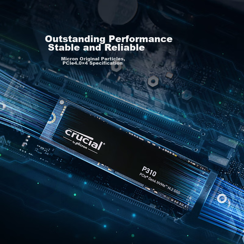 Crucial Micron P310 500GB SSD M.2 Interface (NVMe PCIe 4.0 X4) Read Speed 6600MB...