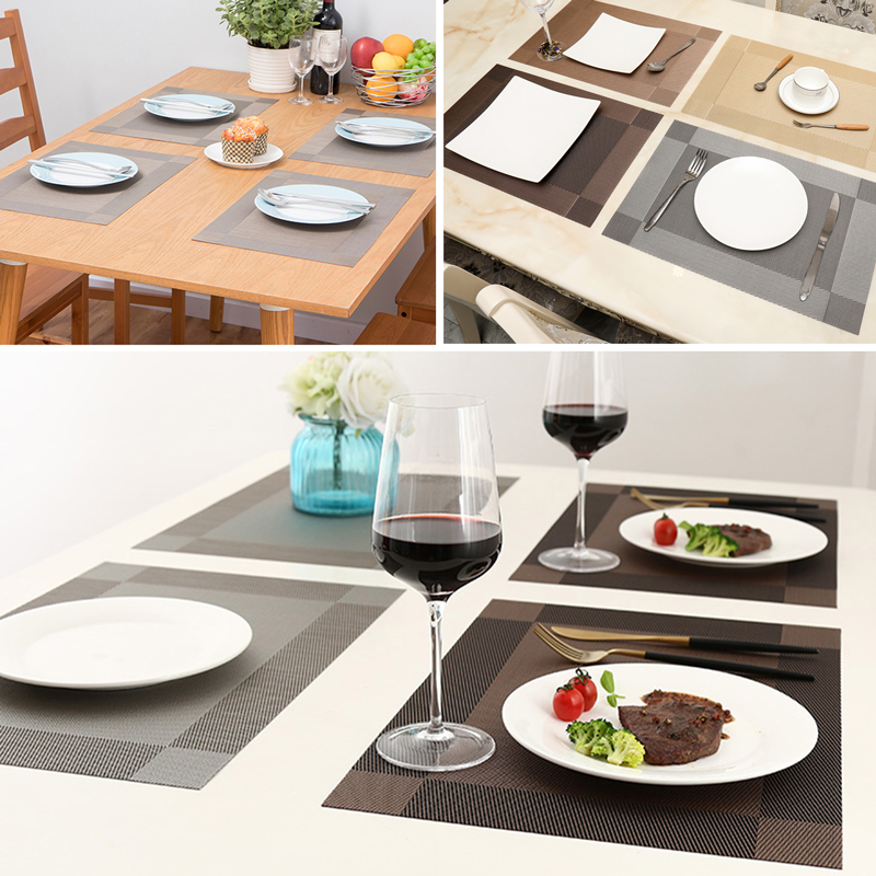 Foojo Placemats, Western-Style Placemats, Heat-Resistant Mats, Anti-Scalding Tab...