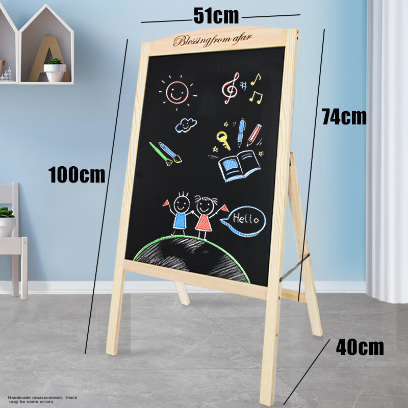 AUCS Chalkboard Stand Home Use 50*70cm Children's Writing Board for Shops, Super...