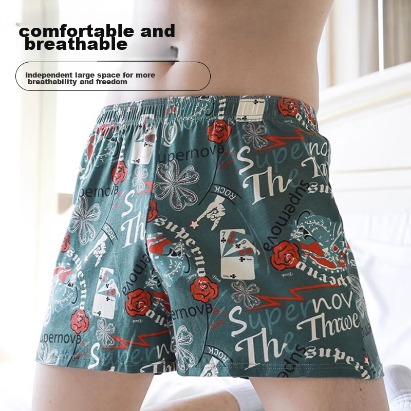 FitonTon Men's Underwear, Pure Cotton, Loose-Fitting Aladdin Pants, Comfortable...