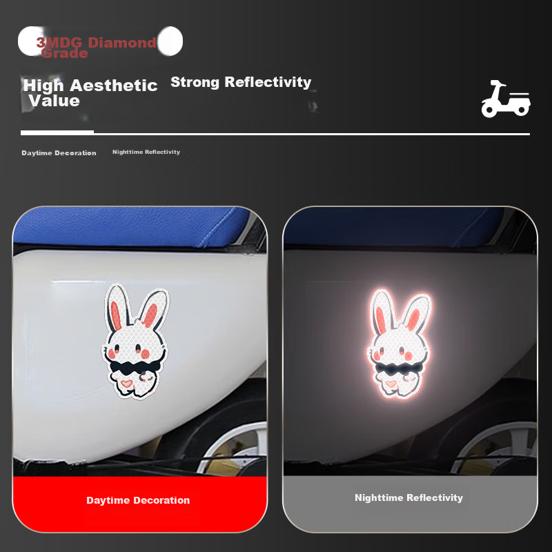 3M Reflective Sticker Warning Tape, Luminous Sticker, Electric Vehicle Motorcycl...