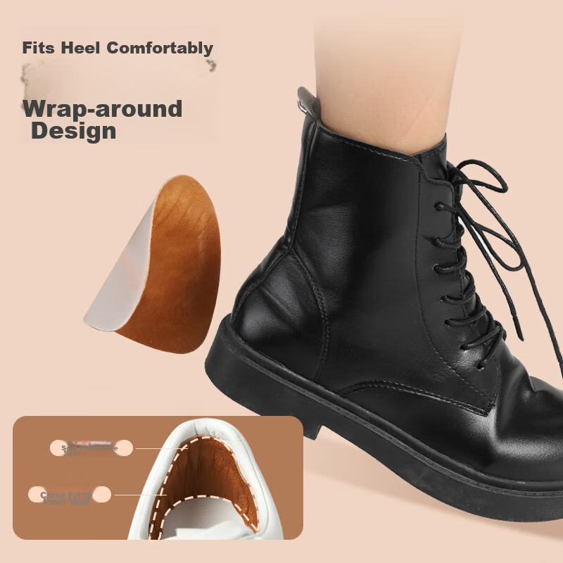 FOOTOPPO Martin Boots Heel Grips for Men, Foot Pain Relief Pads, Shoe Size Adjus...