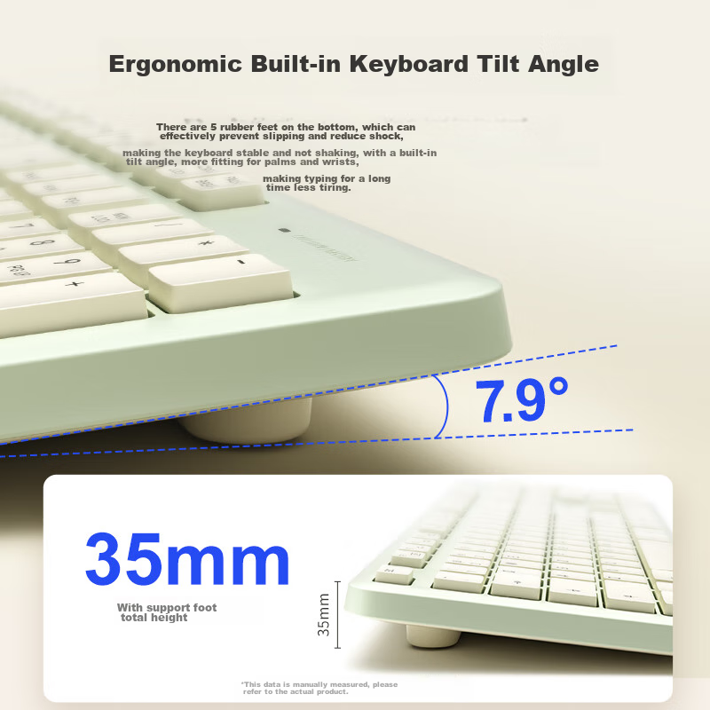 CHERRY DW2300 Wireless Keyboard And Mouse Combo, Full-Size Quiet Portable Ergono...