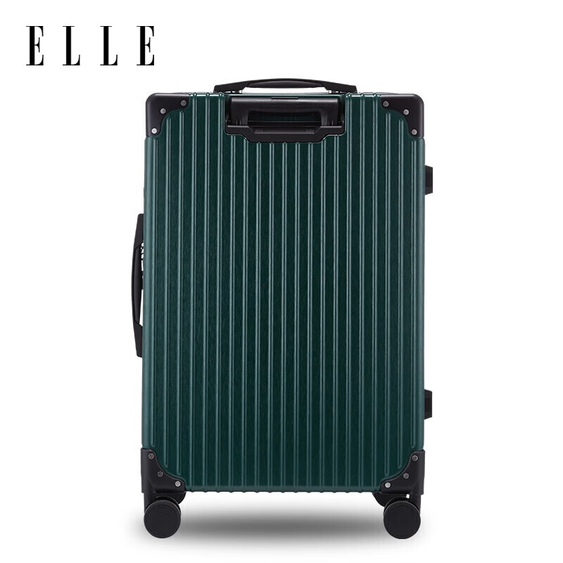 ELLE French 20-Inch Dark Green Suitcase, Women's Fashionable Trolley Case, 360-D...