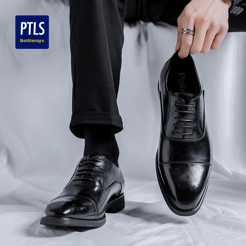 Botulaisi Men's Leather Shoes with Three-Joint Design, Formal Business Casual Ox...