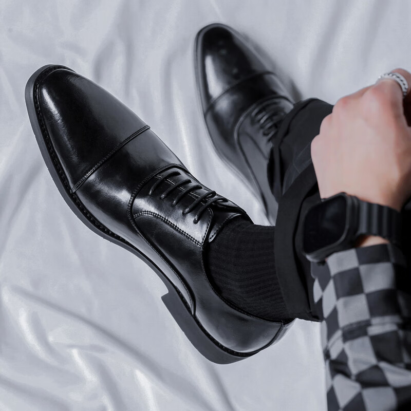 Botulaisi Men's Leather Shoes with Three-Joint Design, Formal Business Casual Ox...