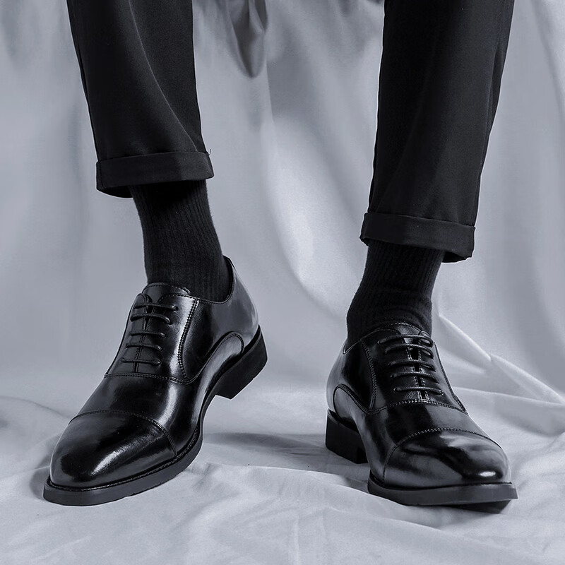 Botulaisi Men's Leather Shoes with Three-Joint Design, Formal Business Casual Ox...