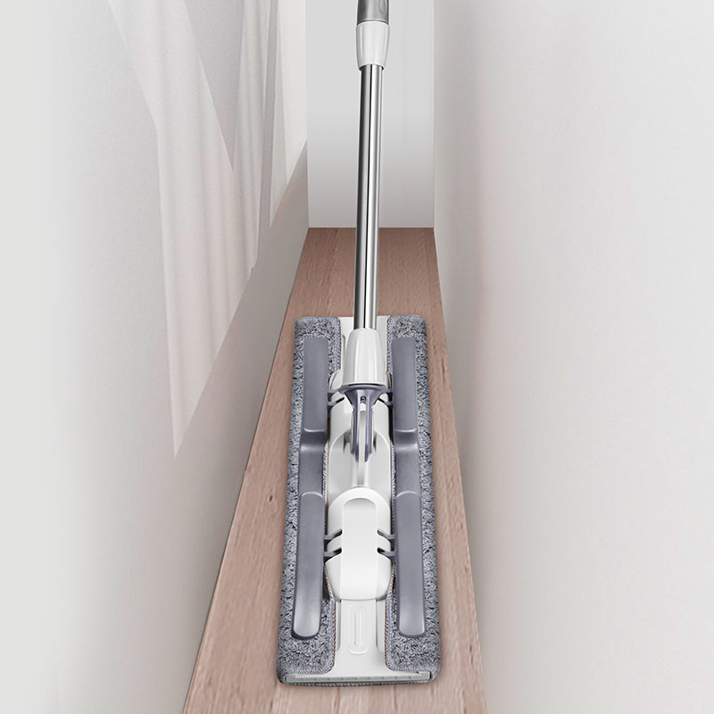 Baishiyoupin Cloth Flat Mop, 38cm, 4 Mop Pads, Household All-In Lazy Mop, Thicke...