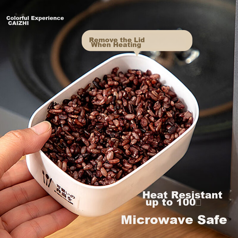 CAIZHI Rice Portioning Box Refrigerator Fresh-keeping Box Lunch Box Storage Box...