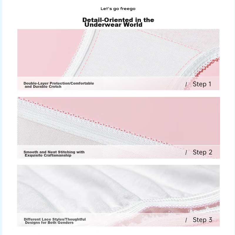 Freego Pure Cotton Disposable Underwear for Women, All-Cotton, No-Wash, Individu...