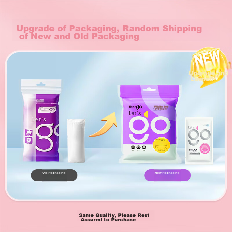 Freego Pure Cotton Disposable Underwear for Women, All-Cotton, No-Wash, Individu...