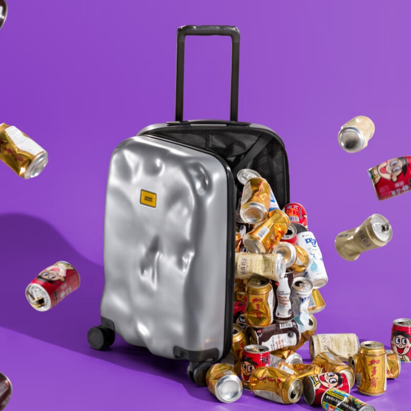 CRASH BAGGAGE Italian Embossed Suitcase, Travel Luggage, Carry-On Case, Trolley...