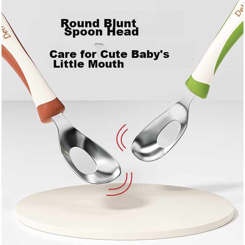 COOKSS Baby Spoon, Infant Yuanbao Spoon, Complementary Food Spoon, 316 Stainless...