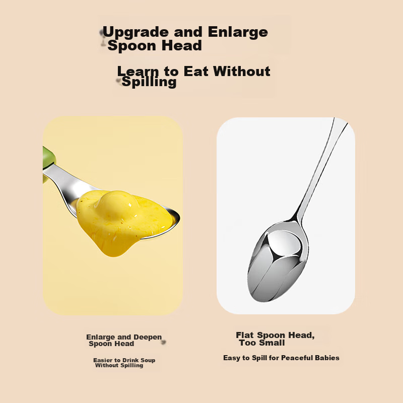 COOKSS Baby Spoon, Infant Yuanbao Spoon, Complementary Food Spoon, 316 Stainless...