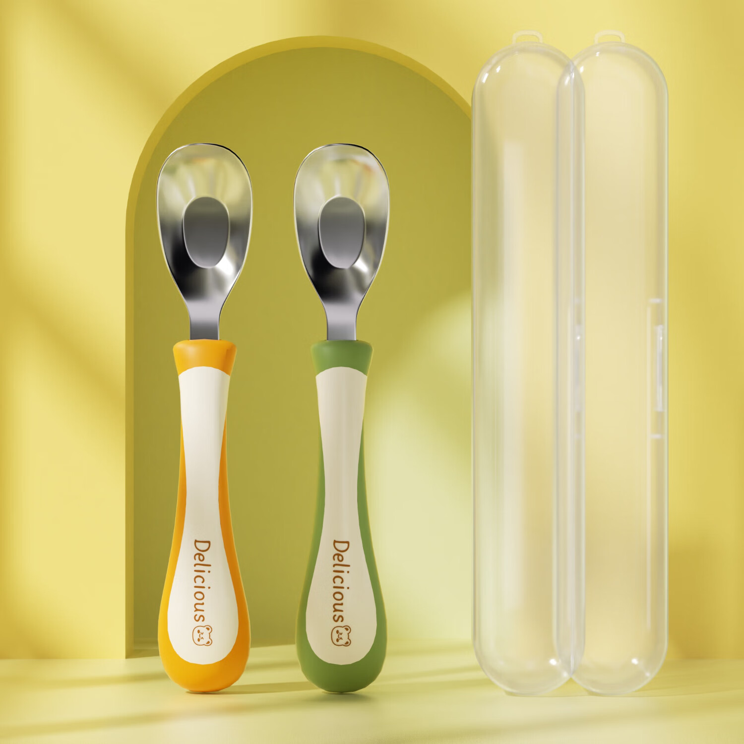 COOKSS Baby Spoon, Infant Yuanbao Spoon, Complementary Food Spoon, 316 Stainless...