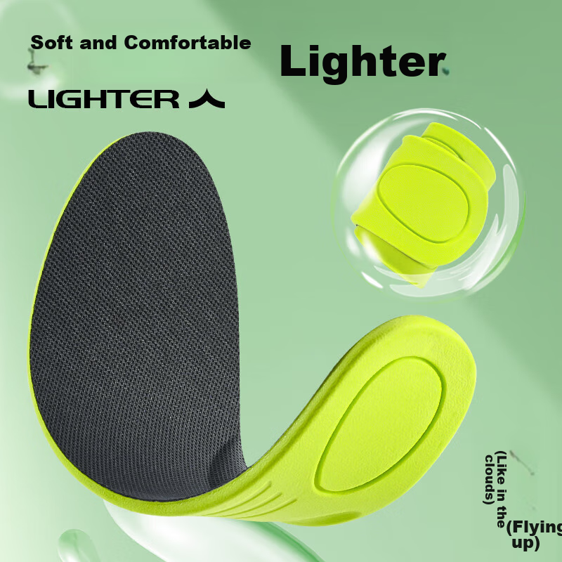 3AnGnI 3 Pairs of Insoles for Men and Women, Odor-resistant, Antibacterial, Shoc...