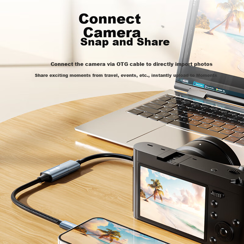 BIAZE Apple OTG Adapter Lightning to USB Female Converter for iPhone iPad Tablet...