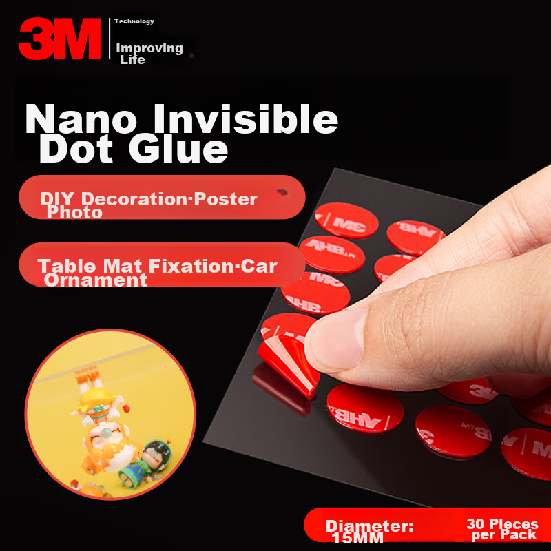 3M Nano Dots Adhesive, Non-Scratch Anti-Slip Sticker, Double-Sided Tape, Strong...