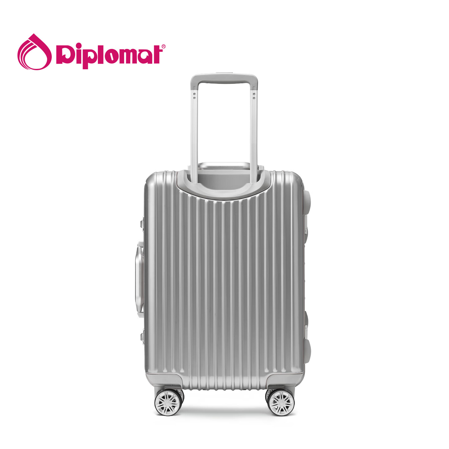 Diplomat Aluminum Frame Trolley Suitcase, Starlight Carry-On Luggage, 20-Inch Tr...
