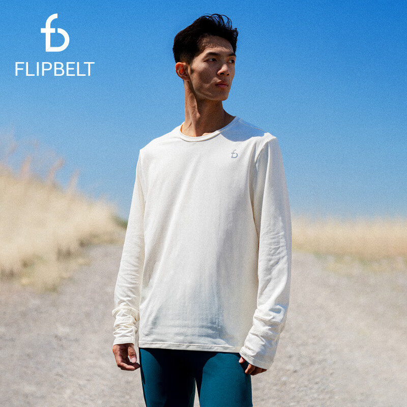 Flipbelt Men's Long-Sleeve Shirt, Breathable for Autumn And Winter, Fitness Runn...