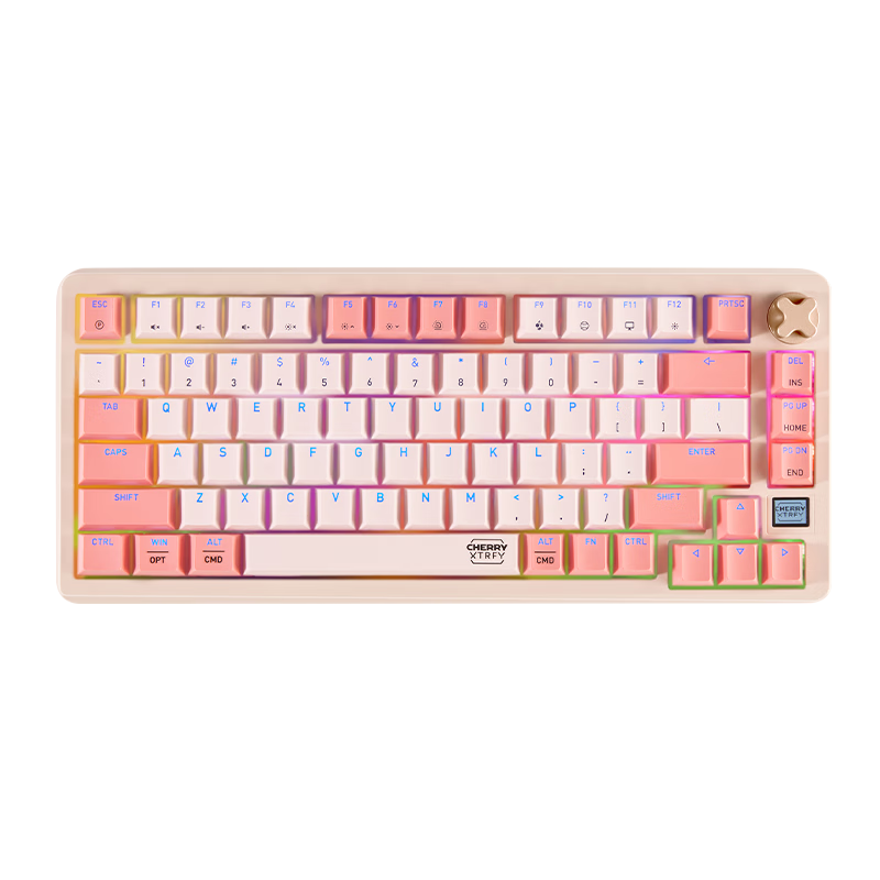 CHERRY Pixiu 75 Customizable Keyboard, Gasket 2.4G Bluetooth Tri-Mode Wireless R...