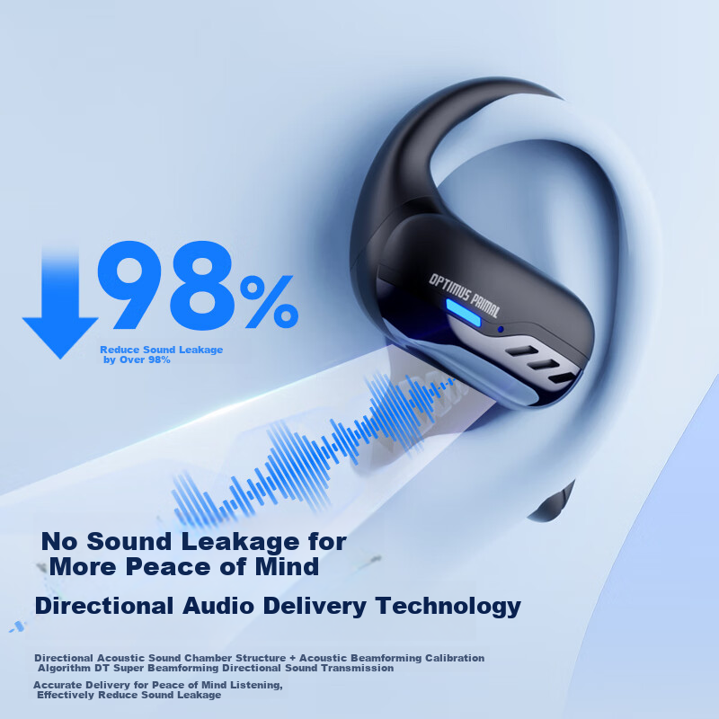 Transformers [Government Subsidy] Bluetooth Headphones, Open-Ear Clip-On Bone Co...