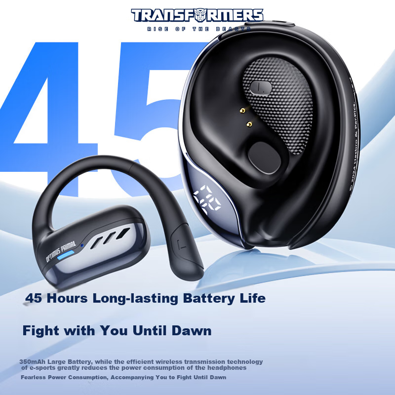 Transformers [Government Subsidy] Bluetooth Headphones, Open-Ear Clip-On Bone Co...