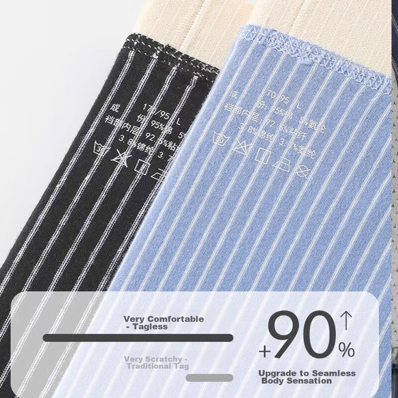 FitonTon Men's Underwear, Pure Cotton, Antibacterial Crotch, Loose And Comfortab...