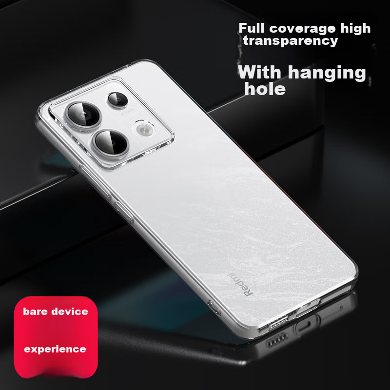 ESCASE Phone Case for Redmi Note 13 Pro, Transparent Full Coverage Ultra-Thin Sh...
