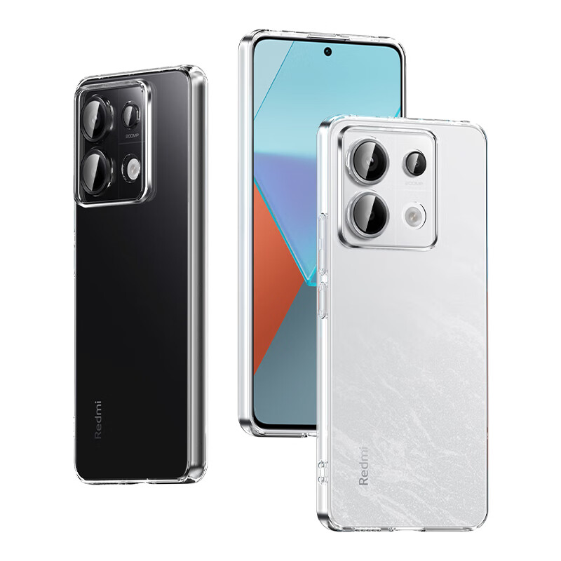 ESCASE Phone Case for Redmi Note 13 Pro, Transparent Full Coverage Ultra-Thin Sh...