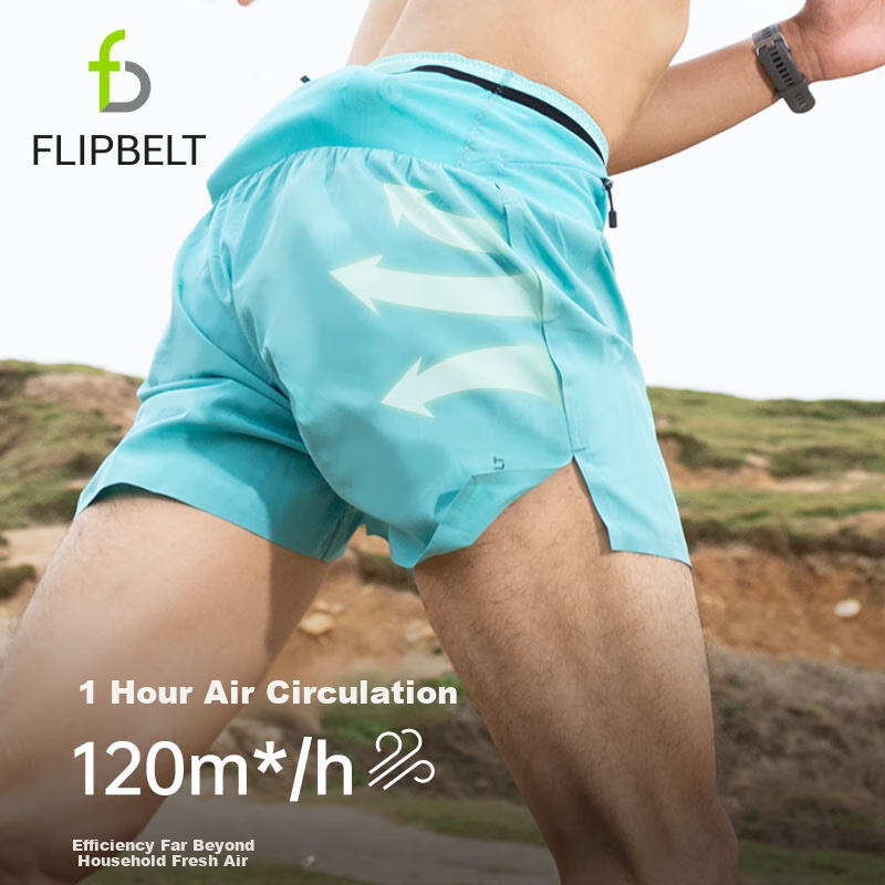 Flipbelt Air 3.0 Men's Waist Pack Shorts Breathable Running Sports Shorts 5 Inch...