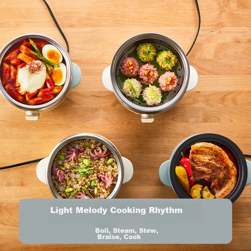 BRUNO Multi-functional Cooker Steamer Stew Small Electric Pot Household Split Ty...