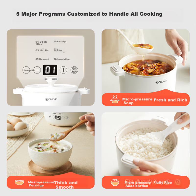 Ankale Electric Cooking Pot Multi-function Pot Small 1-2 Person Electric Hot Pot...
