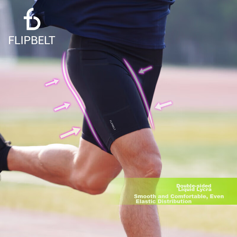 Flipbelt Men's Kangaroo Pants 2.0, Tight-Fitting Compression Pants, Breathable,...
