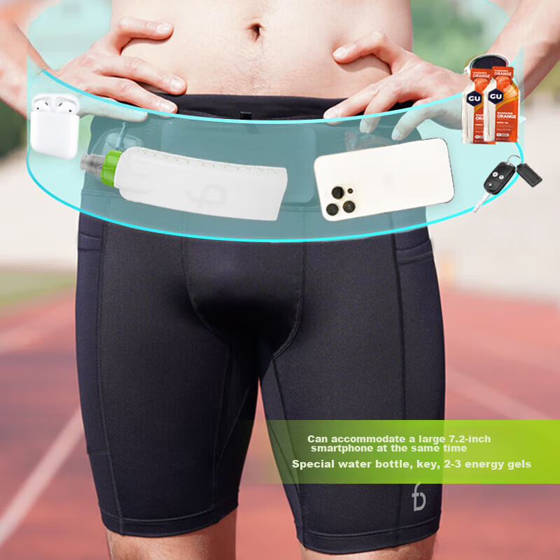 Flipbelt Men's Kangaroo Pants 2.0, Tight-Fitting Compression Pants, Breathable,...