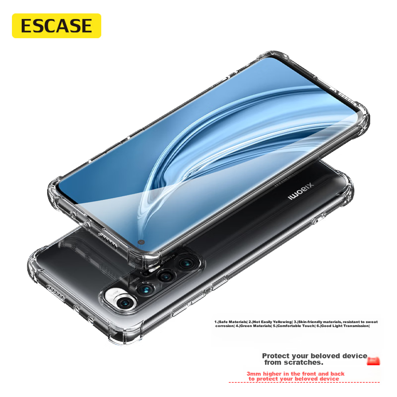 ESCASE Xiaomi 10s Phone Case, Protective Cover for Mi10s, Full Protection Airbag...
