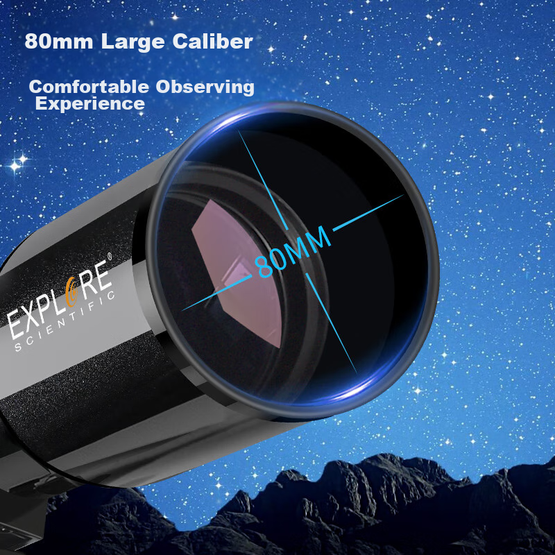 EXPLORE SCIENTIFIC 80500 Astronomical Telescope, Large Aperture, High Magnificat...