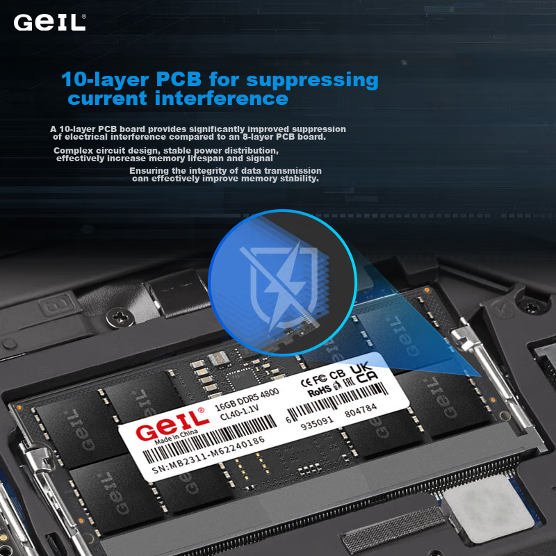 GEIL 16GB DDR5-5600 Laptop Memory Module, Millennium Series