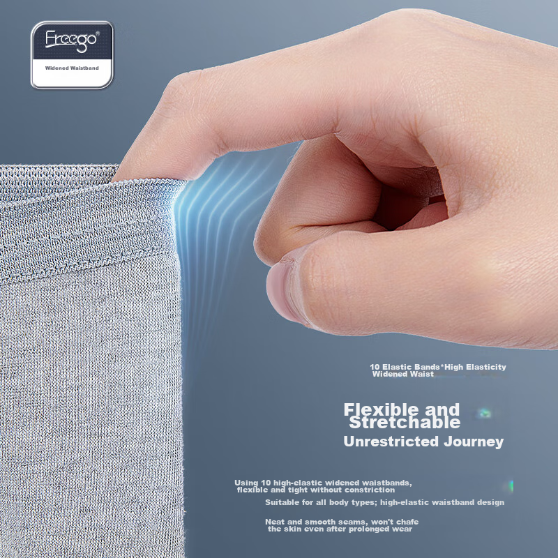 Freego Disposable Men's Boxer Briefs, 3-Pack, Pure Cotton, Travel-Friendly, Ster...