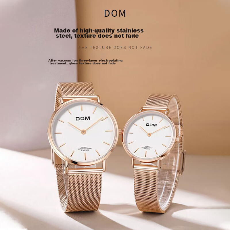 DOM New Ultra-Thin Watch for Women, Fashionable Quartz Mechanical Style, Top Ten...