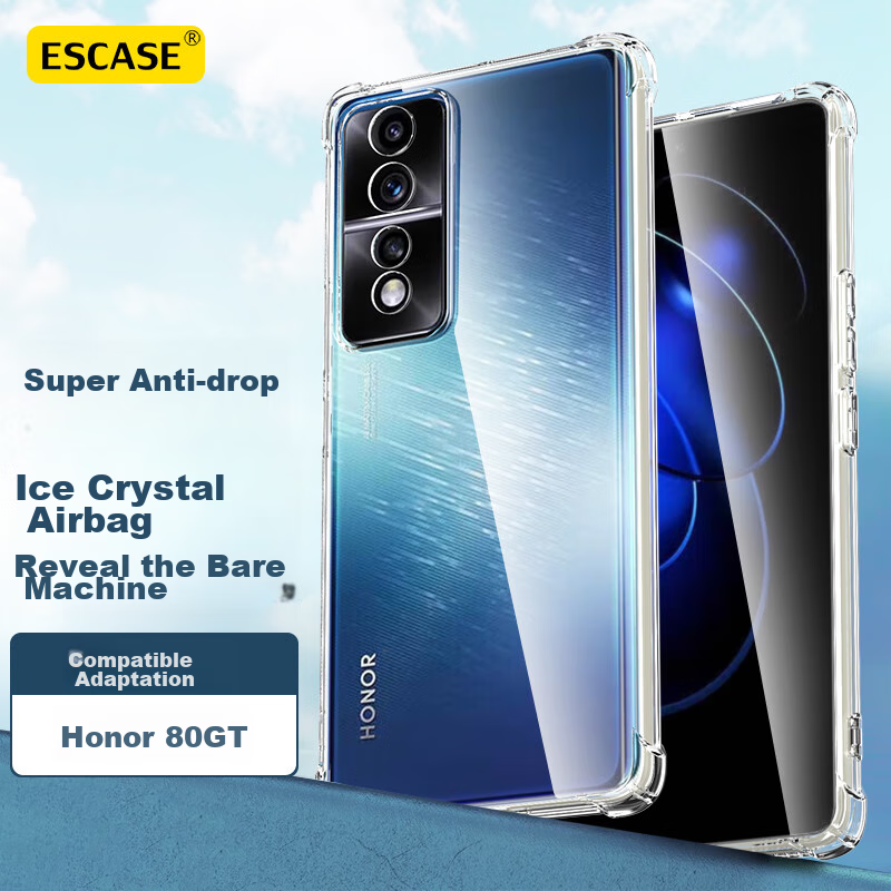 ESCASE Honor 80GT Phone Case, Shockproof Protective Cover, TPU Full Coverage Air...