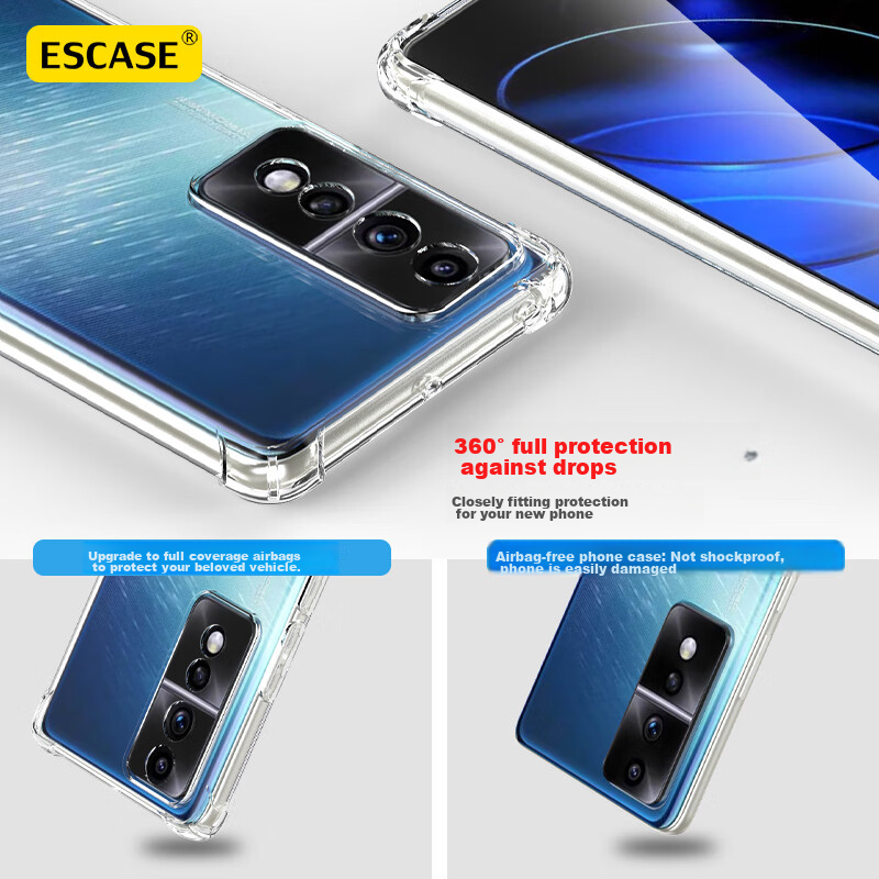 ESCASE Honor 80GT Phone Case, Shockproof Protective Cover, TPU Full Coverage Air...