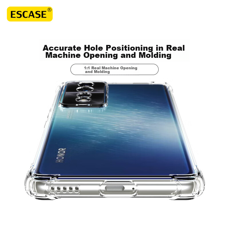 ESCASE Honor 80GT Phone Case, Shockproof Protective Cover, TPU Full Coverage Air...