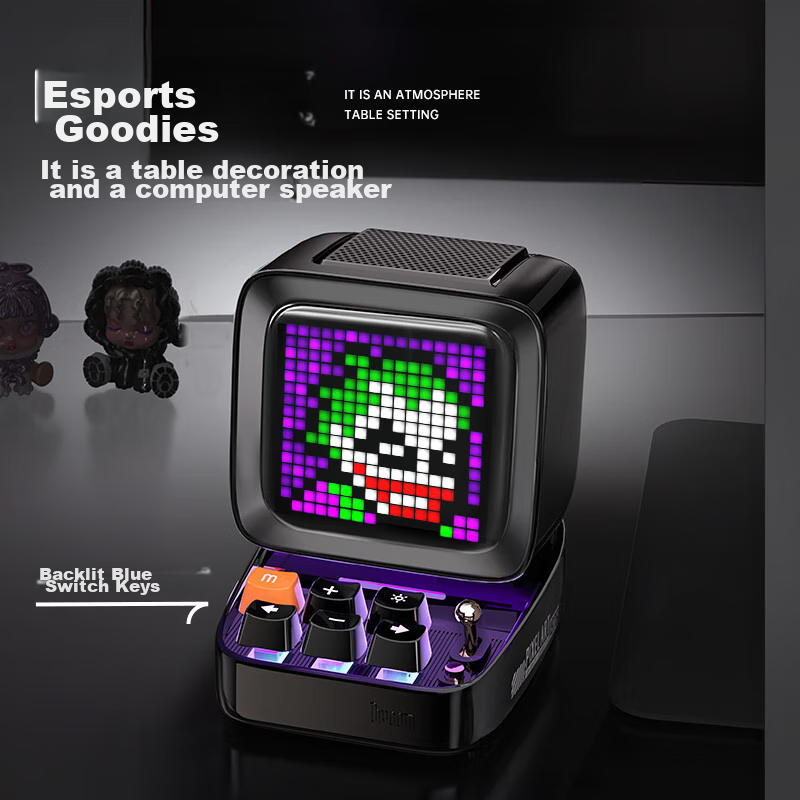 Divoom Pixel Speaker, Retro Wireless Bluetooth Lyric Speaker, Desktop Computer S...